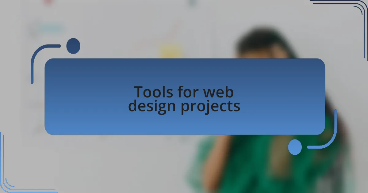 Tools for web design projects